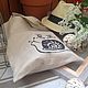 Order A shopper bag made of homespun fabric with a print snail. Japanese garden. Livemaster. . Shopper Фото №3