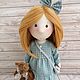 Текстильная кукла ручной работы. Рыжуля. Тыквоголовка. Vera's dolls. Ярмарка Мастеров.  Фото №5