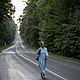 Blue Linen Women's Long Oversize Dress with Sleeves. Dresses. ZanKa. My Livemaster. Фото №6