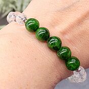 Украшения handmade. Livemaster - original item Bracelet made of natural stone rhinestone, Yakut emerald. Handmade.