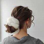 Украшения handmade. Livemaster - original item Elastic band for hair big white.. Handmade.