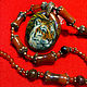 Tiger – shaped pendant with lacquer miniature painting on carnelian. Pendants. lacquer miniature. My Livemaster. Фото №4