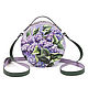 Circle shape ' Lilac branch', Crossbody bag, St. Petersburg,  Фото №1
