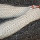 Длинные митенки белые вязаные из 100% козьего пуха Hand Knit. Митенки. ПУХОВЫЙ ШИК KOZAmoDA (kozamoda) (kozamoda). Интернет-магазин Ярмарка Мастеров.  Фото №2