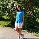 Платье -футболка с имитацией юбки из шитья. Платья. Ателье Анны Абрамовской. Интернет-магазин Ярмарка Мастеров.  Фото №2