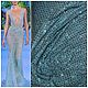 Ткань сетка со стразами голубая бирюзовая Haute Couture ,Франция, Ткани, Москва,  Фото №1