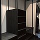 Гардеробы. Гардеробная Лофт черная. Гардеробы. ЦЕХSHOP МЕБЕЛЬ ЛОФТ. Интернет-магазин Ярмарка Мастеров.  Фото №2