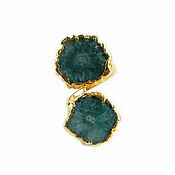 Украшения handmade. Livemaster - original item Green Agate Ring, Green Agate Ring, Two Stone Ring. Handmade.