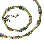 Украшения handmade. Livemaster - original item Jewelry set: necklace and bracelet jade, agate, jasper. Handmade.
