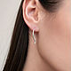  Ниточка. Серьги-продевки. MYUBI Silver Jewelry. Интернет-магазин Ярмарка Мастеров.  Фото №2