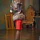 Fur - printovaya vest with fox fur GN000 / 71. Costumes3. Olga Lavrenteva. Online shopping on My Livemaster.  Фото №2