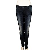 Винтаж handmade. Livemaster - original item Size 42. Stylish black jeans with stitching and decor. Handmade.