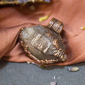 Украшения handmade. Livemaster - original item Rutile Quartz Copper Pendant(hairy).. Handmade.