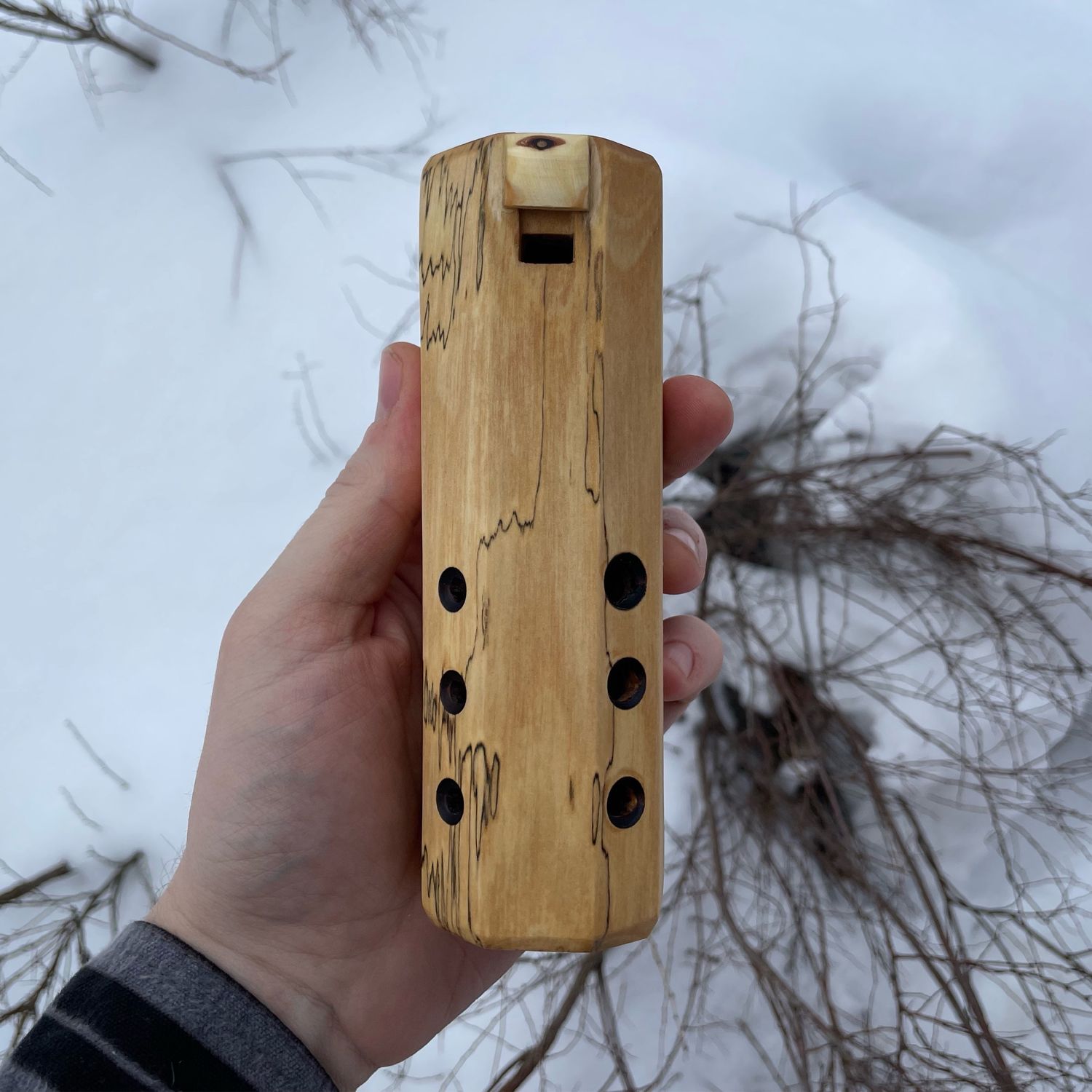 Деревянная окарина из березы в тональности Е 432 Hz купить в интернет ...