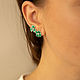 Заказать  Клевер с горячей эмалью. zazki.jewelry.order. Ярмарка Мастеров. . Серьги-пусеты Фото №3