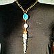 Капель - колье галстук гроздь аквамарин друза кварца цепь. Колье. Roxana Jewelry for you. Ярмарка Мастеров.  Фото №4