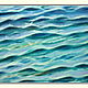 Abstract oil painting Sea turquoise sea waves on a Sunny day. Pictures. larashop. Online shopping on My Livemaster.  Фото №2
