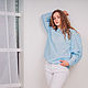 Blue Batiste oversize blouse. Blouses. Studio CAXAP by Tatyana Bykonya. Online shopping on My Livemaster.  Фото №2