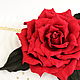 brooch made of leather. Rose ' Isabella', Brooches, Pescara,  Фото №1