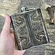 Заказать Фляга Драккар с тиснением мужская из натуральной кожи. Iron Arm Leatherworks (Екатерина). Ярмарка Мастеров. . Подарочные фляги Фото №3