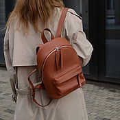 Кожаный женский рюкзак Chocolate
