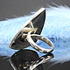 Obisidia ring with black obsidian in 925 IV0012 silver. Rings. Sunny Silver. My Livemaster. Фото №6
