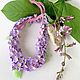 Order Necklace on a cord 'lilac'. Juturna. Livemaster. . Jewelry Sets Фото №3