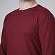 Мужской бордовый лонгслив из конопли Эко. Футболки и майки мужские. Uzor Wear. Ярмарка Мастеров.  Фото №4