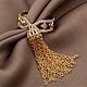 Кольцо позолоченное с кисточкой и фианитами exclusive collection. Кольца. MARIA GUSEVA Fashion Jewelry. Интернет-магазин Ярмарка Мастеров.  Фото №2