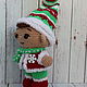 Pups in the costume of the Christmas elf. Amigurumi dolls and toys. elenka12. My Livemaster. Фото №5