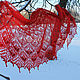 Ажурная шаль-фишю "Зимние яблоки" Frosty Apples Lace Fichu by Lyubov S. Шали. Knit&Tat. Ярмарка Мастеров.  Фото №4