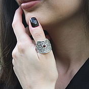Украшения handmade. Livemaster - original item Zvartnots ring made of 925 sterling silver GA0024. Handmade.