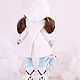 Зима. Кукла текстильная. Милашка Сьюзи. Интерьерная кукла. Warianta_dolls. Авторские куклы. Ярмарка Мастеров.  Фото №4