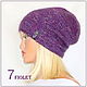 Шапка "MELODY" АНГОРА № 1, 2, 3 , 4, 5 т зел, черн,  терак. Шапки. Ирина(shvilinka.knit). Ярмарка Мастеров.  Фото №11