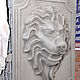 Lion concrete bas-relief No. №1 on the cartouche. Bottle design. Decor concrete Azov Garden. My Livemaster. Фото №4