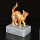 The Golden cat. Figure. Figurine. Miniature. Figurines. Souvenirs for hunters and fishermen. Online shopping on My Livemaster.  Фото №2
