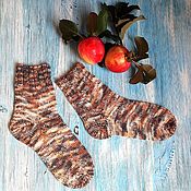 Аксессуары handmade. Livemaster - original item Knitted autumn socks 37-38 size warm woolen soft. Handmade.