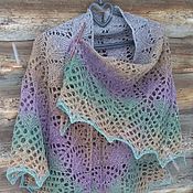 Аксессуары handmade. Livemaster - original item Shawl Provence knitted openwork bactus. Handmade.