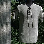 Мужская одежда handmade. Livemaster - original item Men`s shirts: 100%linen Shirt 