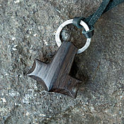 Украшения ручной работы. Ярмарка Мастеров - ручная работа Hammer of Thor (Mjolnir) made of stained oak. Handmade.