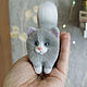Котик. Игрушка ручной работы из шерсти. Войлочная игрушка. Olgamurkot. Ярмарка Мастеров.  Фото №4