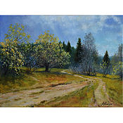 Картины и панно handmade. Livemaster - original item Oil painting landscape 