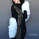 White fur tippet knitted 'Wedding'. Wraps. CUTE-KNIT by Nata Onipchenko. My Livemaster. Фото №6