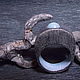 Кольцо с натуральным амазонитом из полимерной глины, Кольца, Москва,  Фото №1