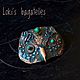OWL: patinated copper brooch with natural malachite, hand made jewelry, Brooches, Moscow,  Фото №1
