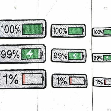 Материалы для творчества ручной работы. Ярмарка Мастеров - ручная работа Нашивки Заряд батареи. Handmade.