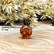 Order Beads ball 12mm made of natural Baltic amber cognac with husk. LUXAMBER. Livemaster. . Beads1 Фото №3