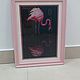 Вышитая крестом картина "Розовый фламинго". Картины. Julia. Интернет-магазин Ярмарка Мастеров.  Фото №2