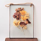 Для дома и интерьера handmade. Livemaster - original item the herbarium in the glass. Herbarium of flowers and herbs in a frame. Nasturtium. Handmade.