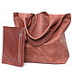 Red satchel Bag medium leather bag shopper Bag Mike, Sacks, Moscow,  Фото №1